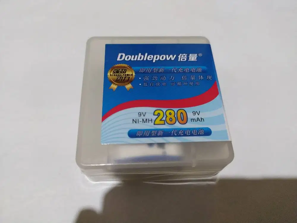 Batre Kotak Bisa Dicas Doublepow 9V Baterai Rechargeable Ni-Mh 280mAh