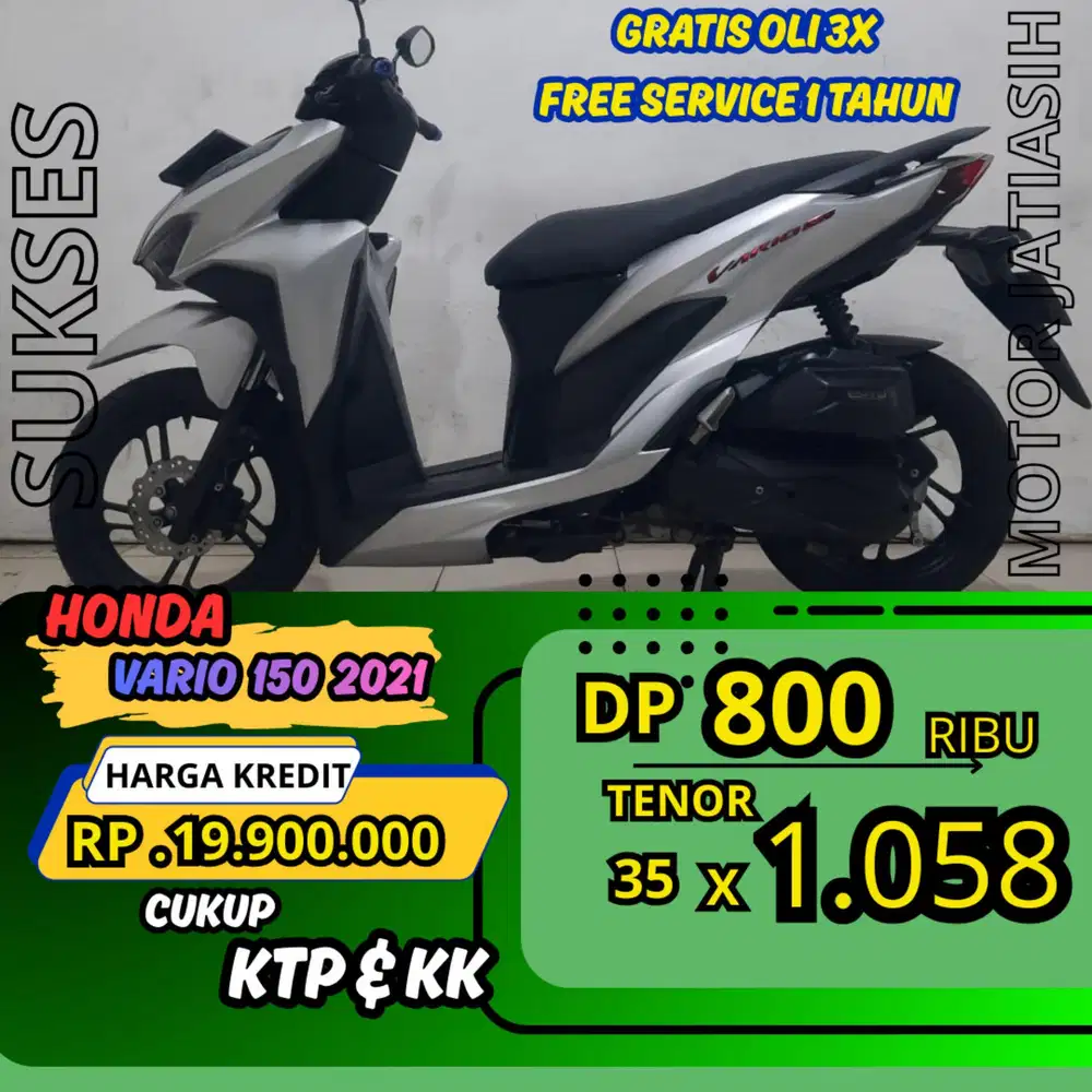DP MURAH HONDA VARIO 150 KEYLESS 2021 DP 800 RIBU BIAA CASH/KREDIT