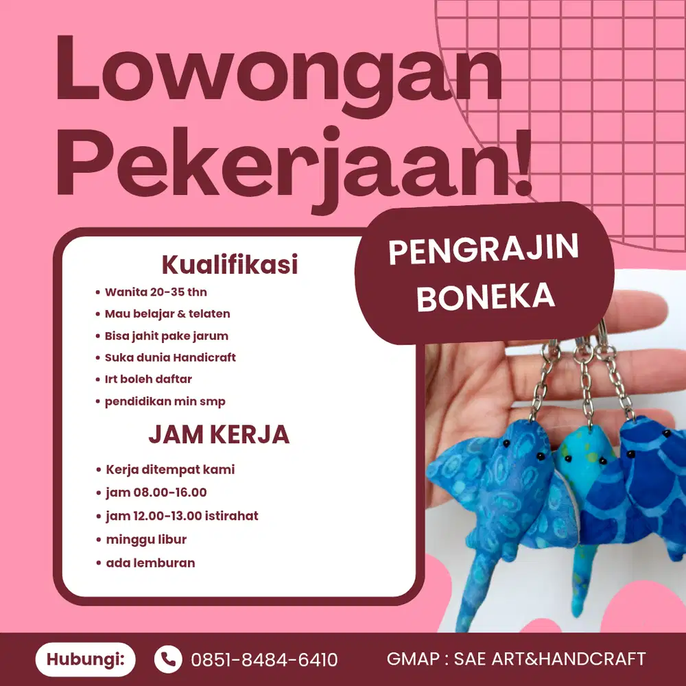BUTUH PENGISI BONEKA