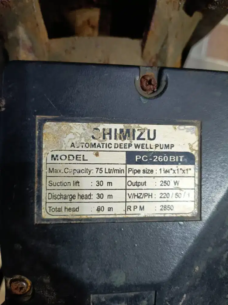 Mesin jet pump plus mesin pendorong