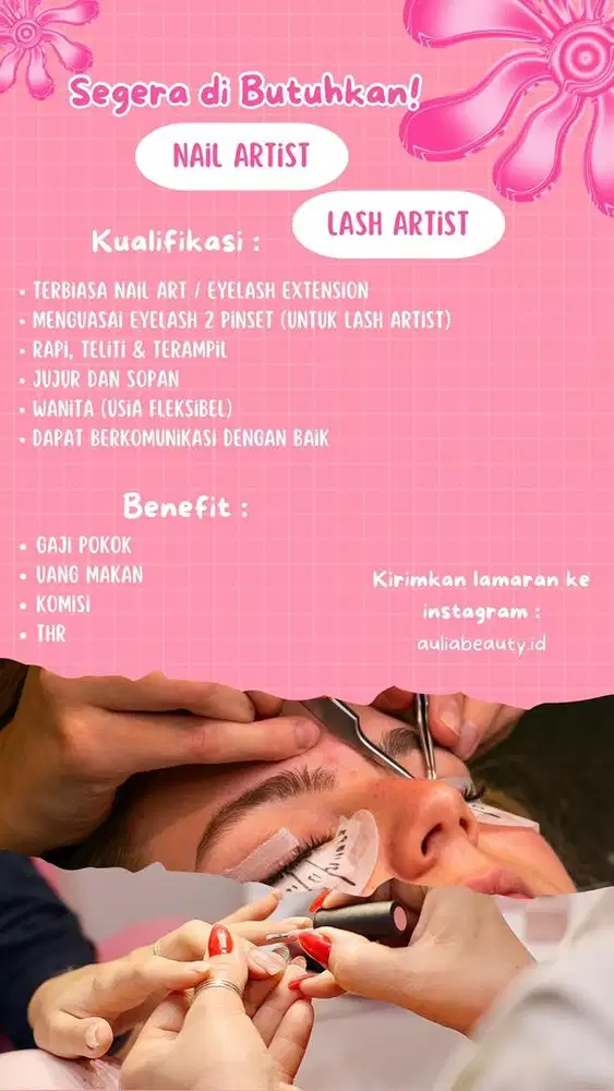 Dibutuhkan Nail Artist & Lash Artist (Cikupa)