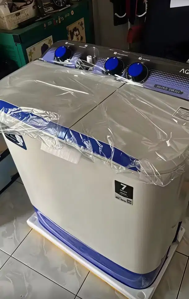 ￼Mesin Cuci 2 Tabung AQUA AQW 781 XT 7.5 KG Hijab Series