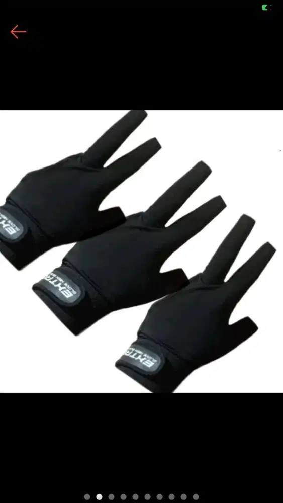 Sarung tangan billiard anti slip mantapp