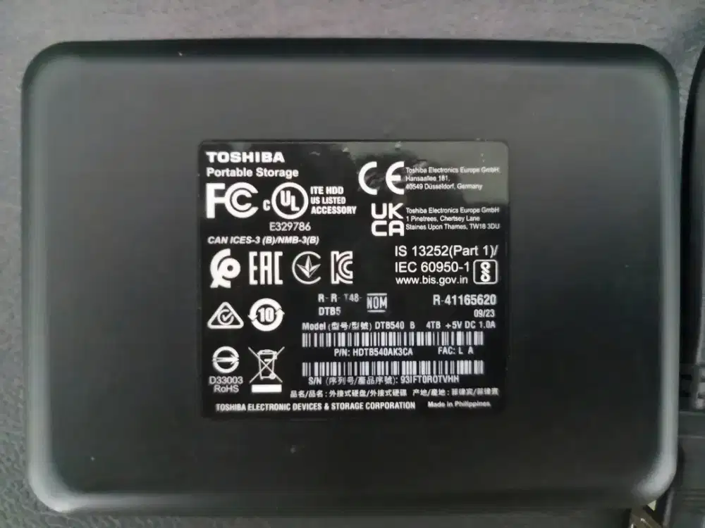 Hardisk Eksternal 4Tb