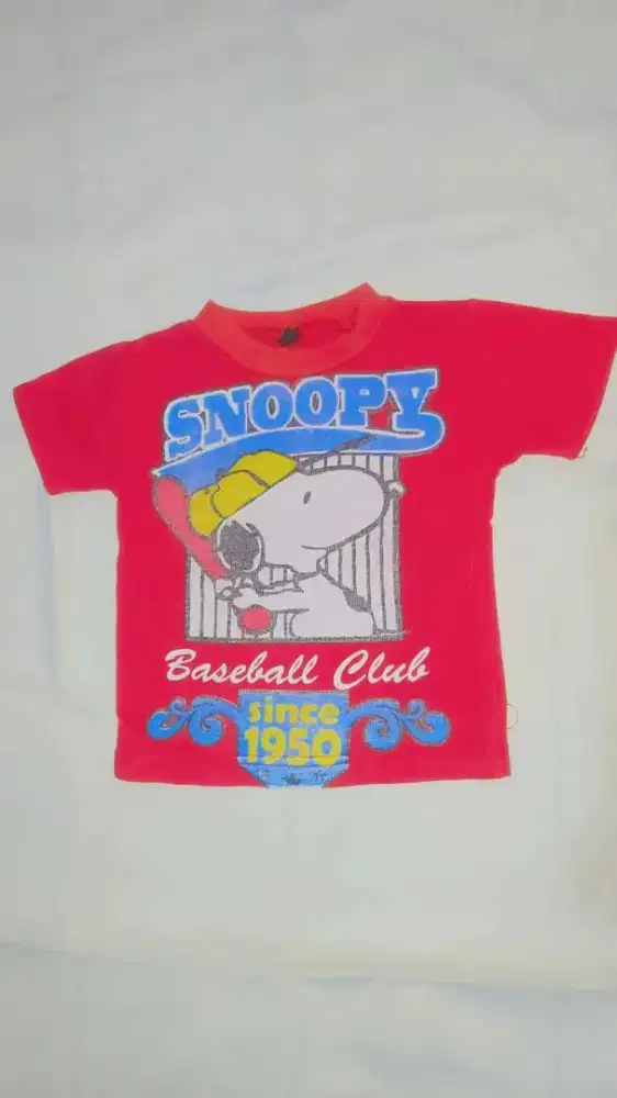 Kaos snopy anak laki laki 5 tahun