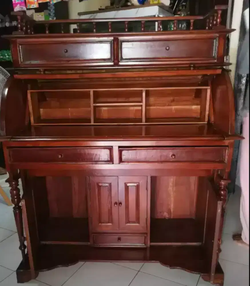 meja belajar kayu jati