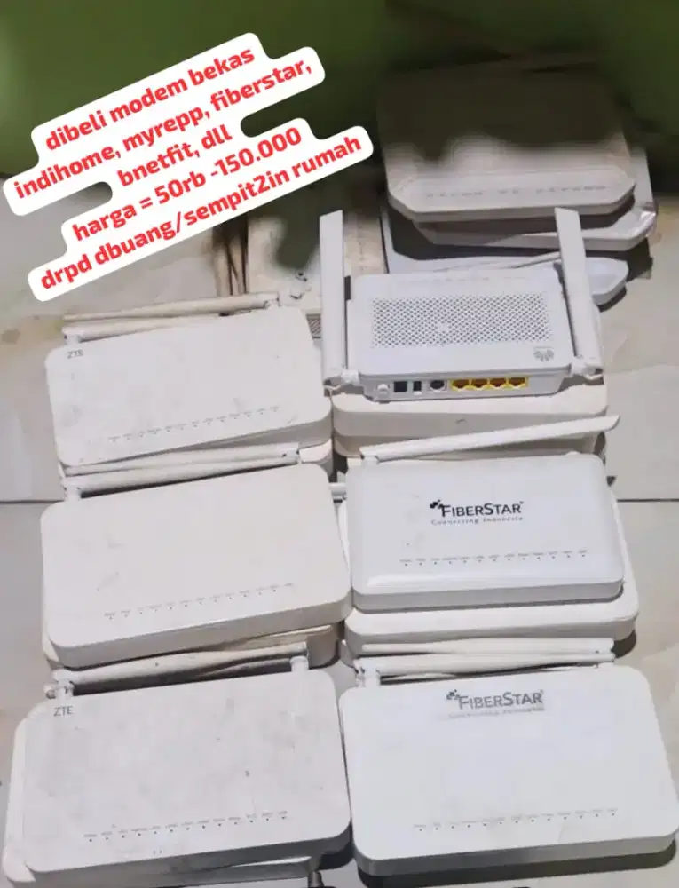 MODEM ROUTER BEKAS INDIHOME, MYREPUBLIC, FIBERSTAR