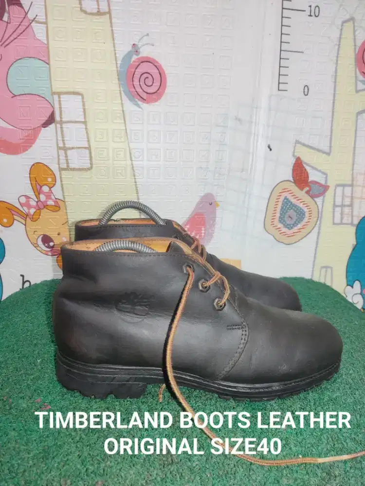 TIMBERLAND BOOTS LEATHER ORIGINAL SIZE40kodisi siap pakai bukan safety