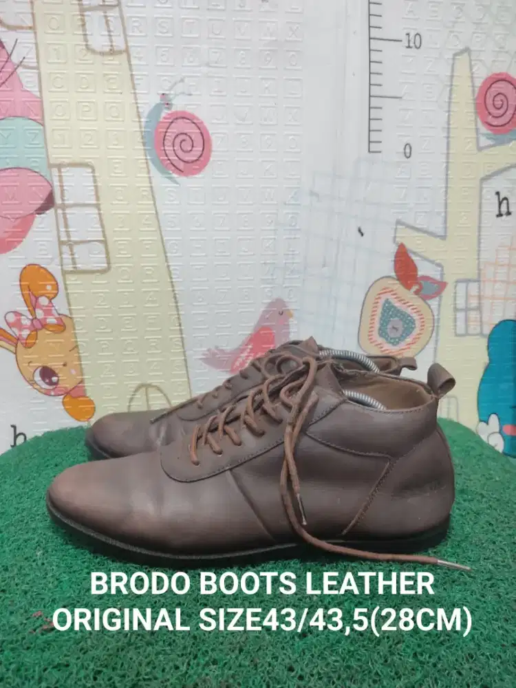 BRODO BOOTS LEATHER ORIGINAL SIZE44 Kondisi ok90% asli bukan abal2/kw