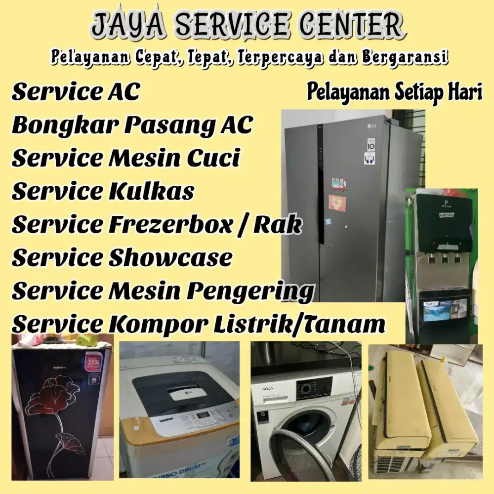 Service AC Bongkar Pasang AC Servis Mesin Cuci Kulkas Frezerbox Pakal