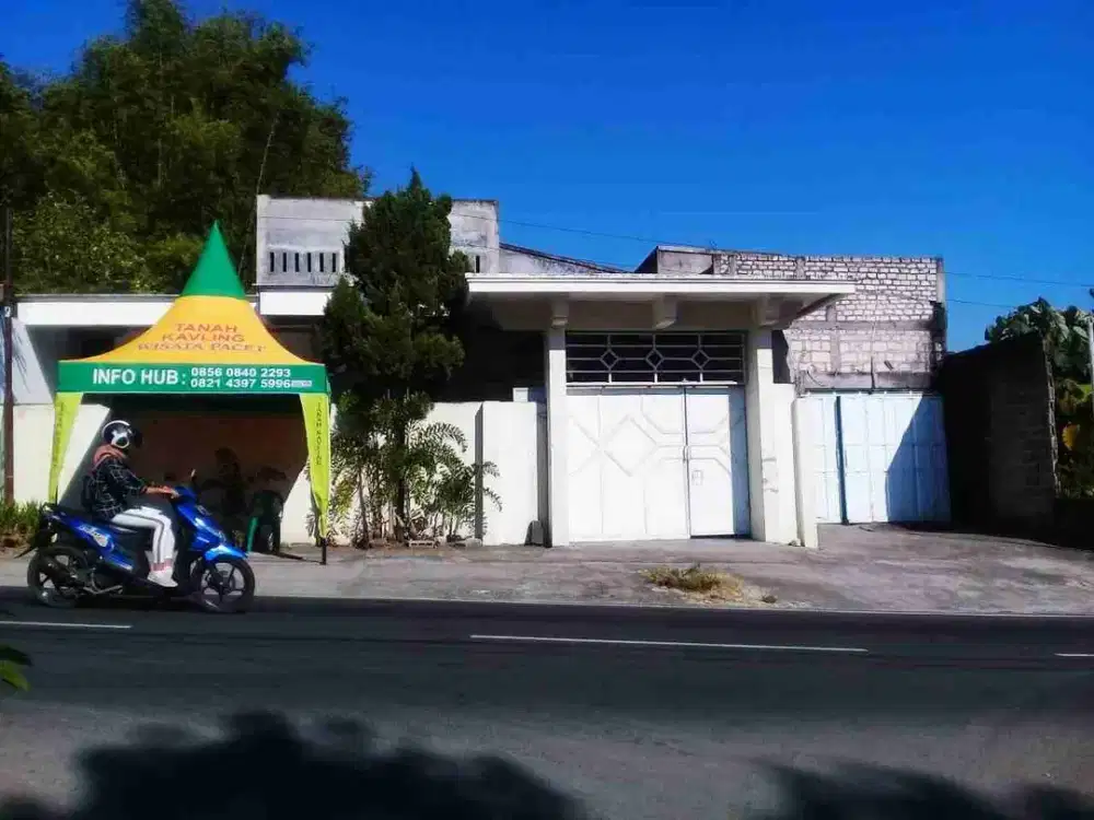 tanah full bangunan nol jalan raya pacet