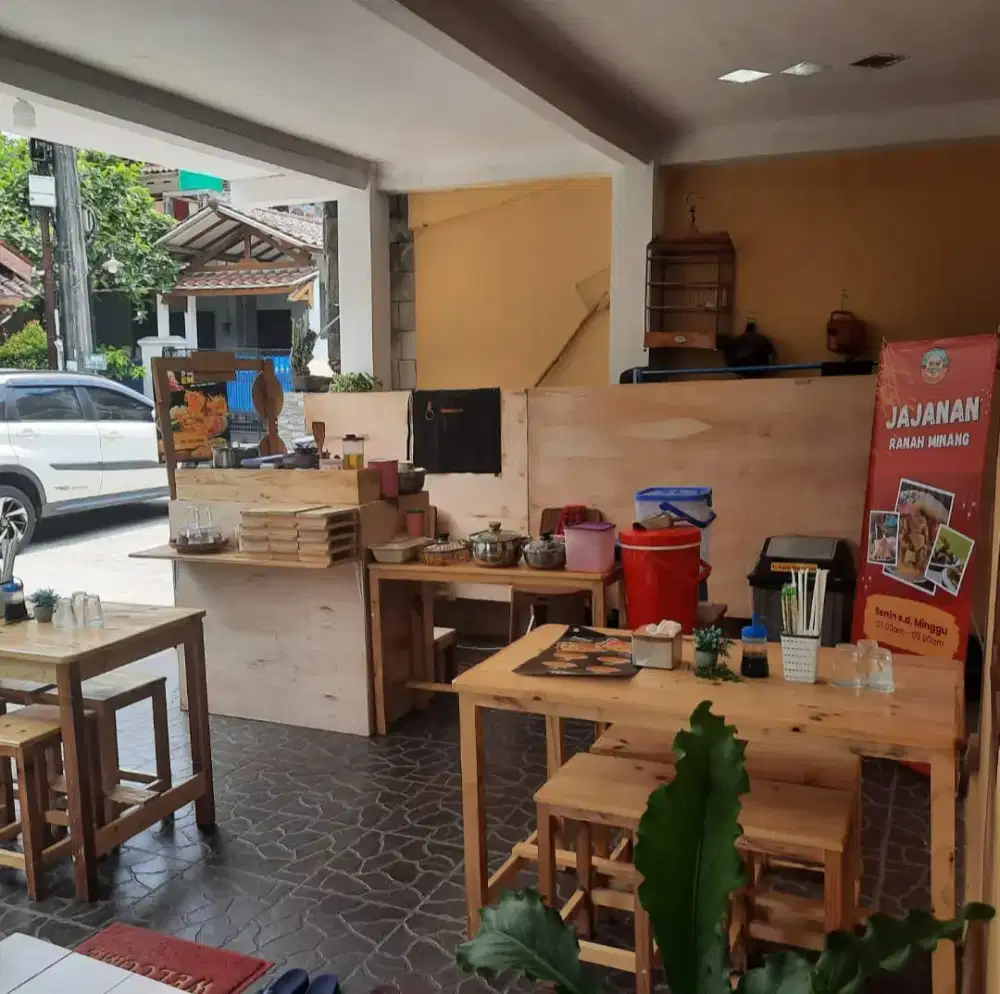 Paket Lengkap Perabot Warung/Kedai – Meja Masak, Meja Makan, Kursi.