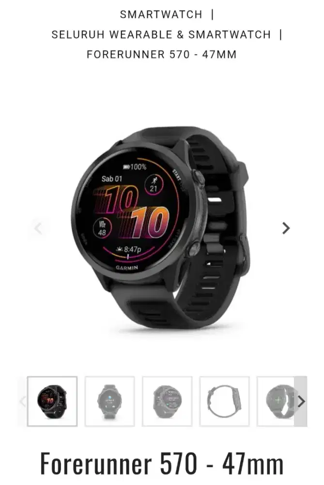 Dijual Smartwatch Garmin Forerunner 570