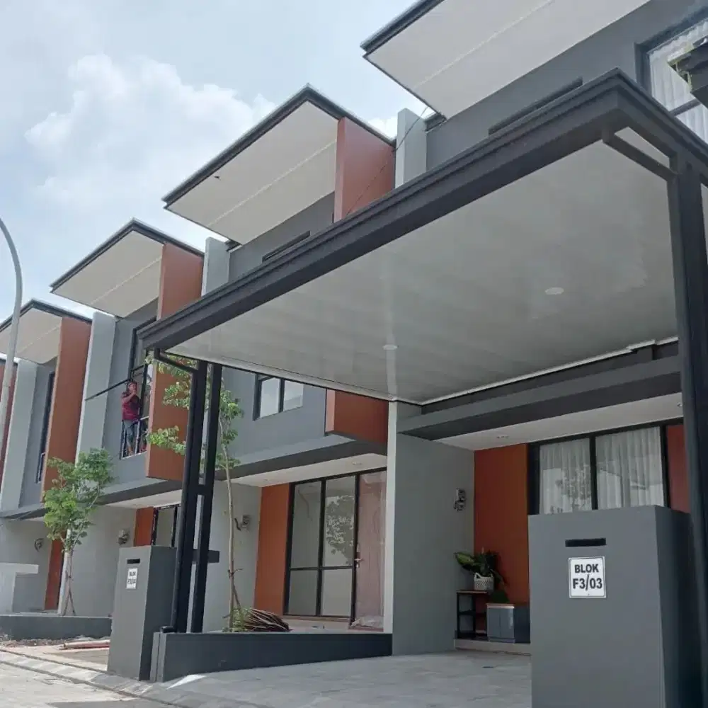 Kanopi alderon single layer+plafon pvc list profil talang air