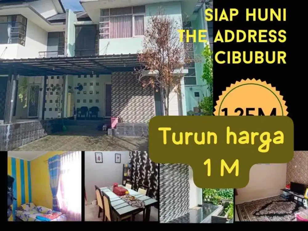 BU Rumah The Address Siap Huni Belakang Citragran Cibubur Turun Harga