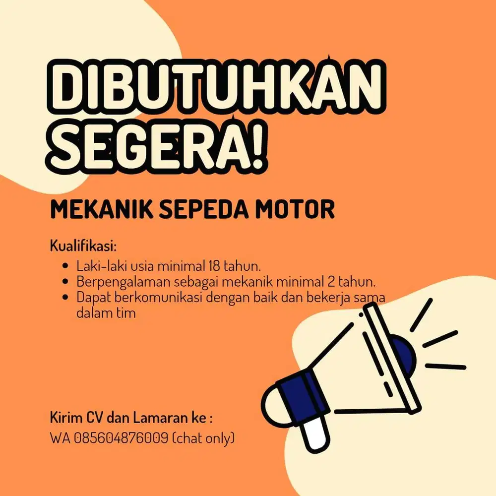LOKER MEKANIK SEPEDA MOTOR MALANG KOTA JAWA TIMUR