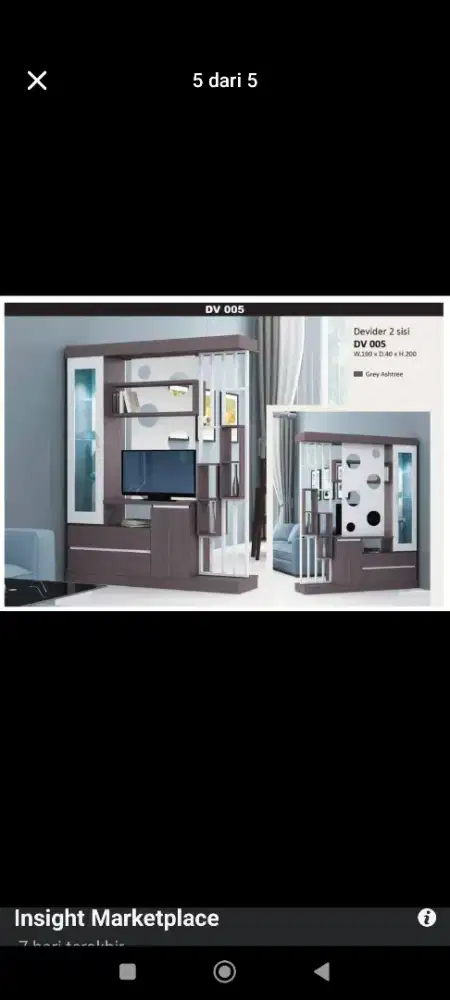 Partisi/pembatas ruang/sekat/lemari rak hias/bufet tv/devider siantano