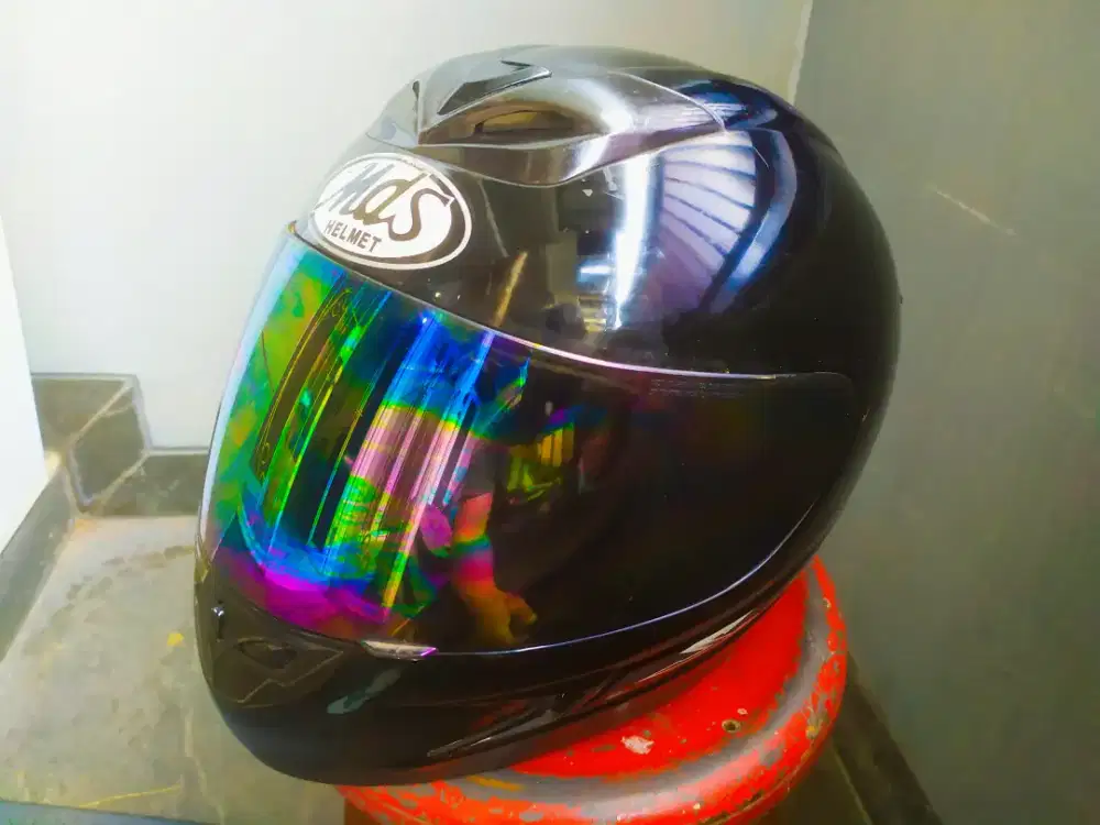 Jual helm full face MDS kaca rainbow uk L murmer aja drpd ga kepake
