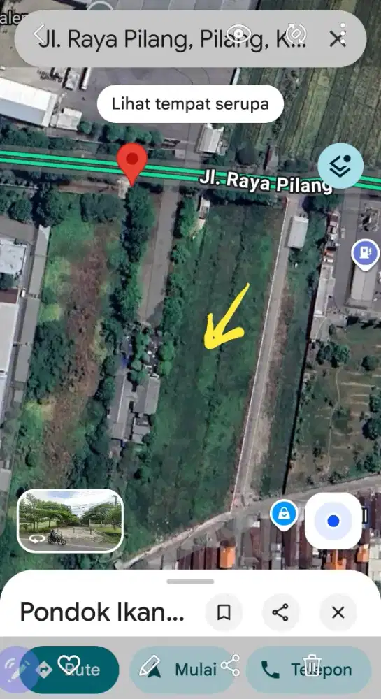 Tanah Poros Jalan Raya Pilang Sidoarjo