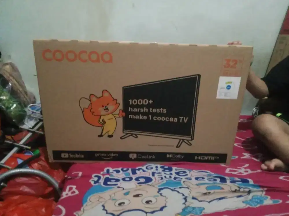 BARU BELOM PAKE, BUKAN BEKAS, HRGA 1.450 NET PAS SMARTV COOCAA 32IN.