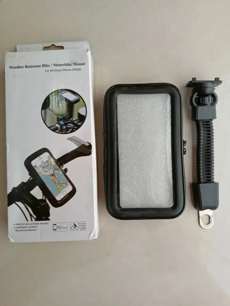 Phone Holder HP Motor Anti Air Dompet Dudukan HP Spion Motor