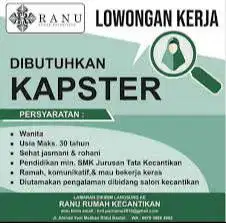 LOWONGAN KAPSTER WANITA