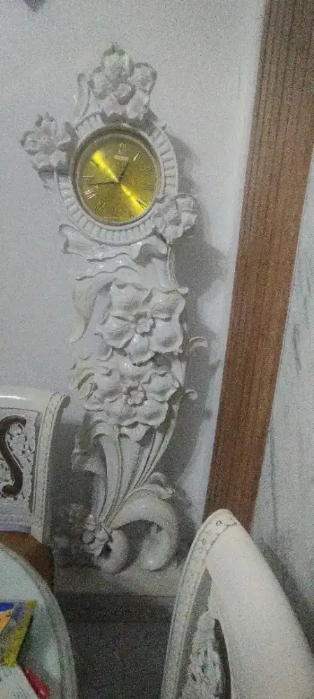 Jam dinding kayu jati asli - bermotif Jepara keren