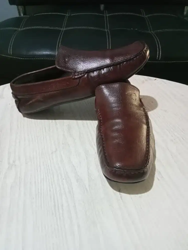 jual cepat bu sepatu kulit slip on CAMEL ACTIVE leather Brown