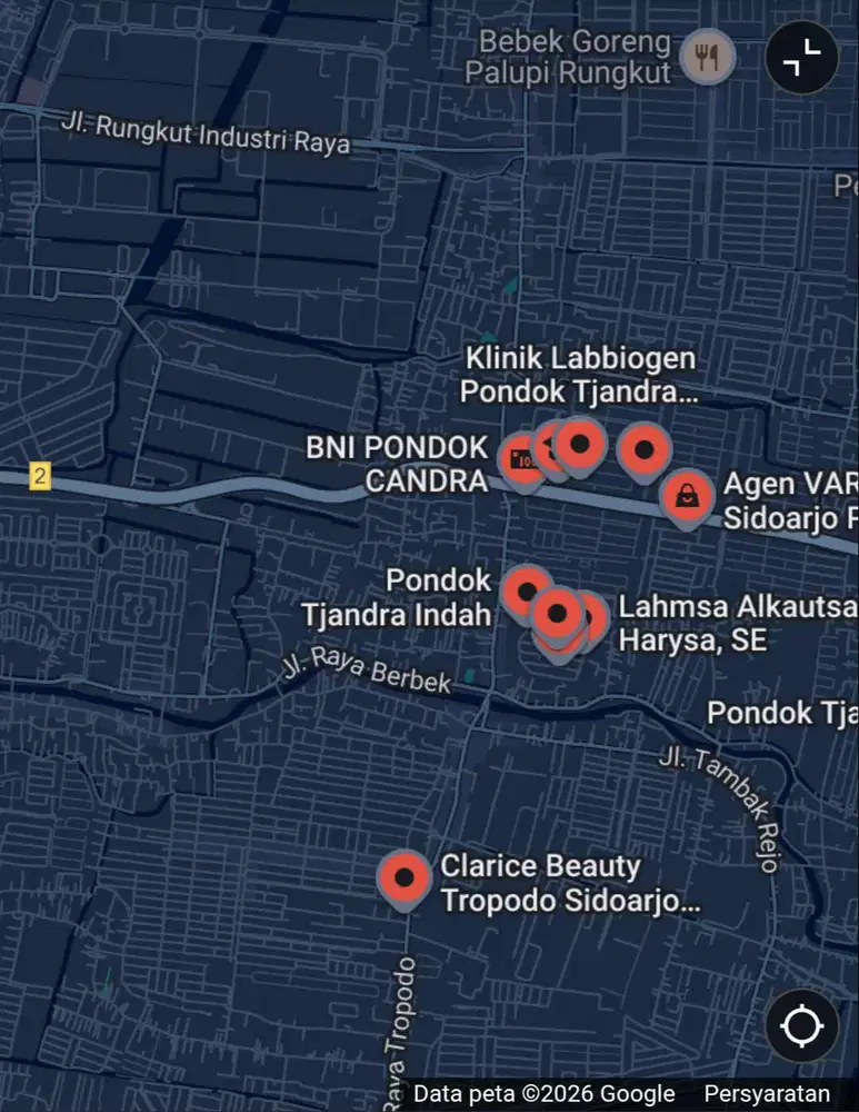 Dijual Tanah Tambak Oso (C) Sidoarjo