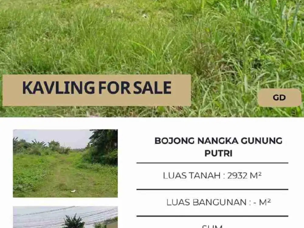 lokasi strategis cocok untuk gudang perumahan dan perusahaan Dijual Kavling BU !!