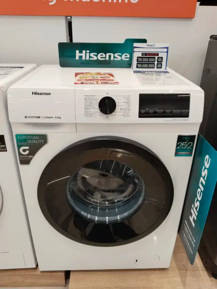 MESIN CUCI HISENSE FRONT LOAD 8.5KG