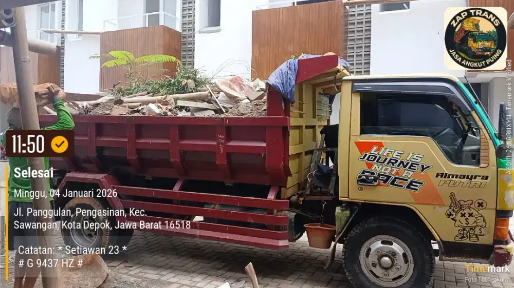 angkut puing sawangan