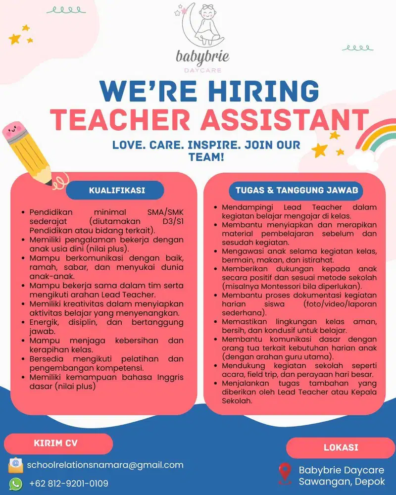 Teacher Assistant/Asisten Guru