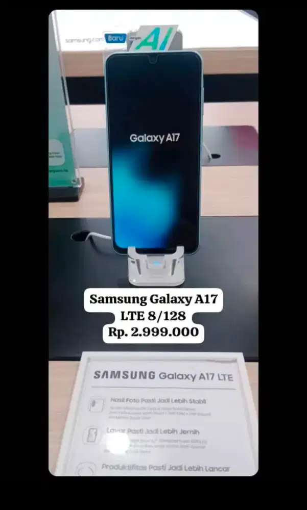 SAMSUNG GALAXY A17 LTE 8/128 GB, GARANSI RESMI SEIN