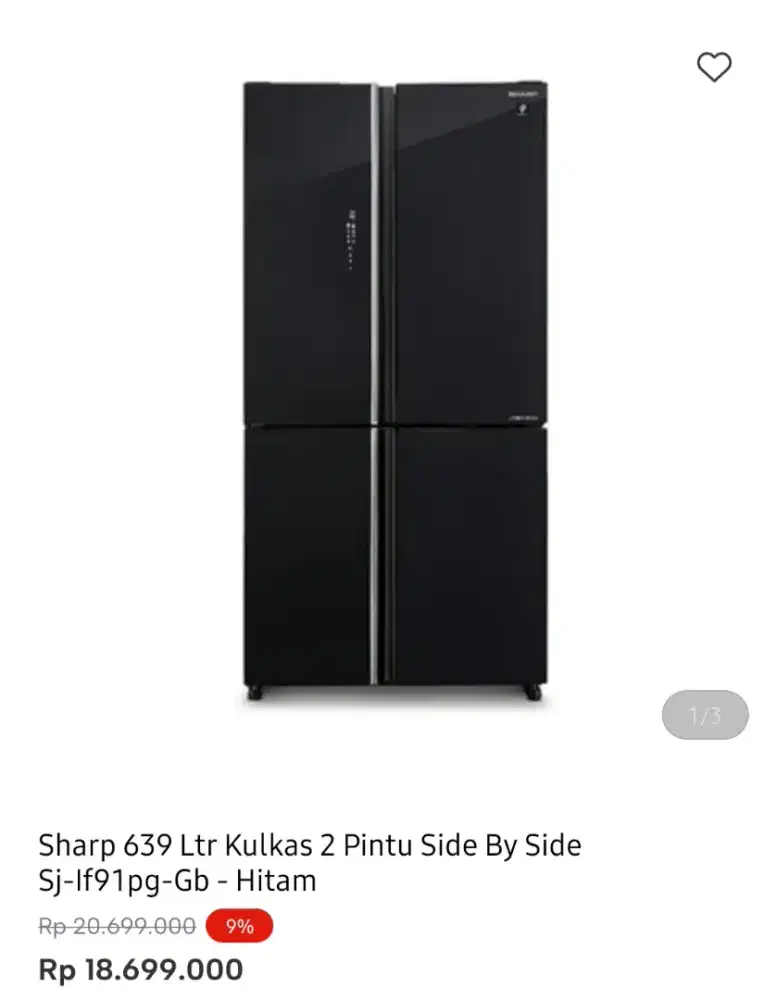 KULKAS 4 PINTU SHARP 639liter