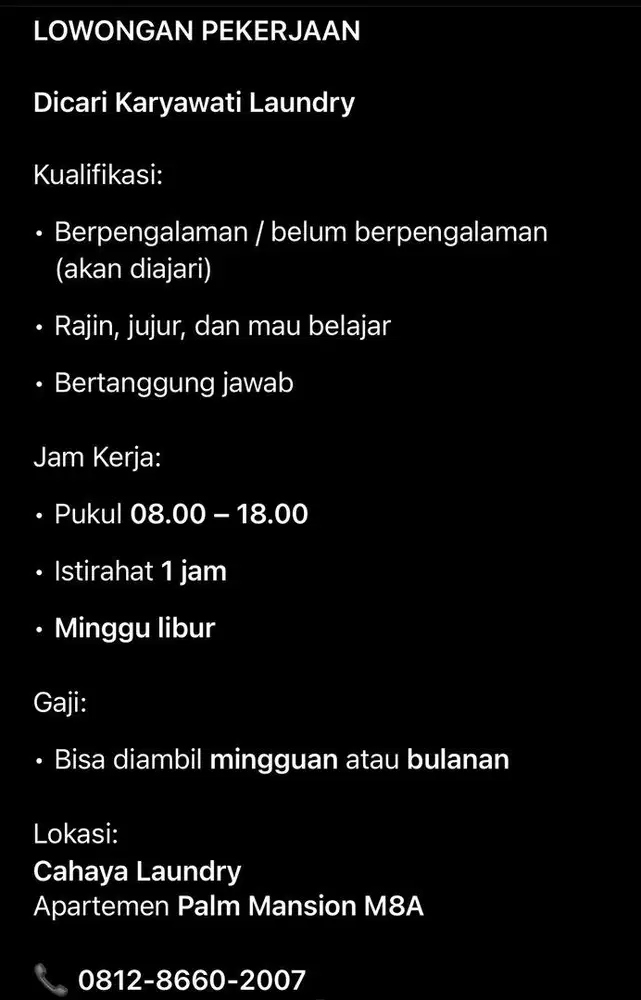 Karyawati laundry