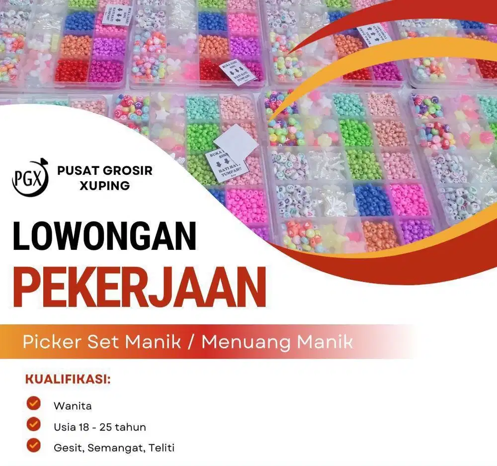 Lowongan Menuang Manik