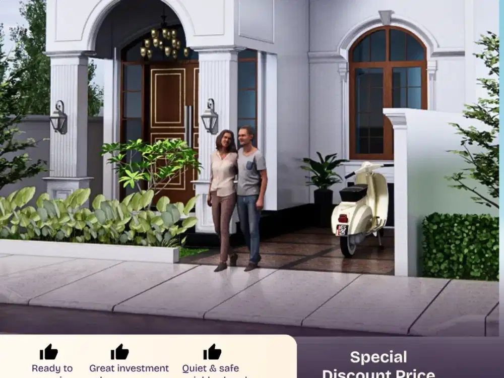 RUMAH MURAH 400 JTAN PINGGIR JALAN UTAMA IMAM BONJOL DEKAT BALAI KRAKATAU