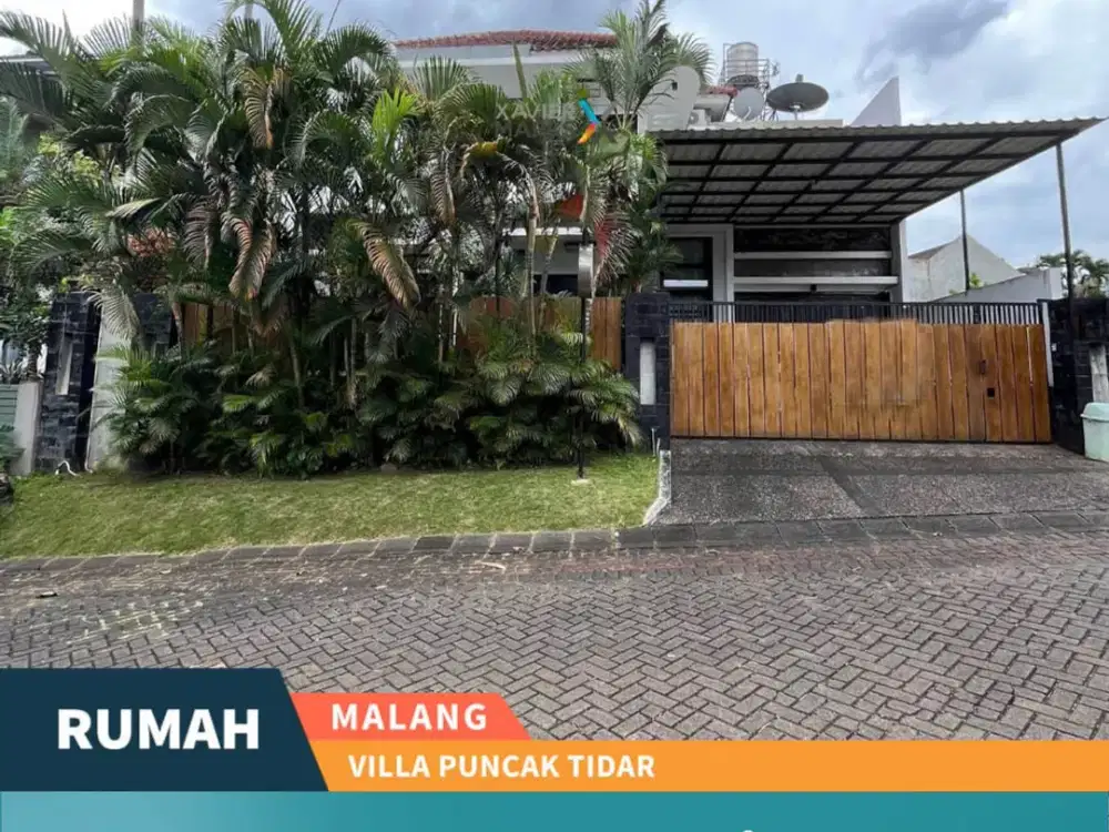 Dijual Rumah Furnish Mewah Modern Tropis Jalan Kembar Villa Puncak Tidar Malang