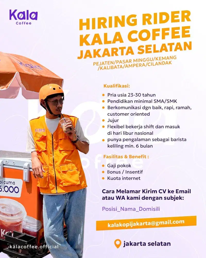 Dicari : Rider Kopi Keliling - Kala Cofffee