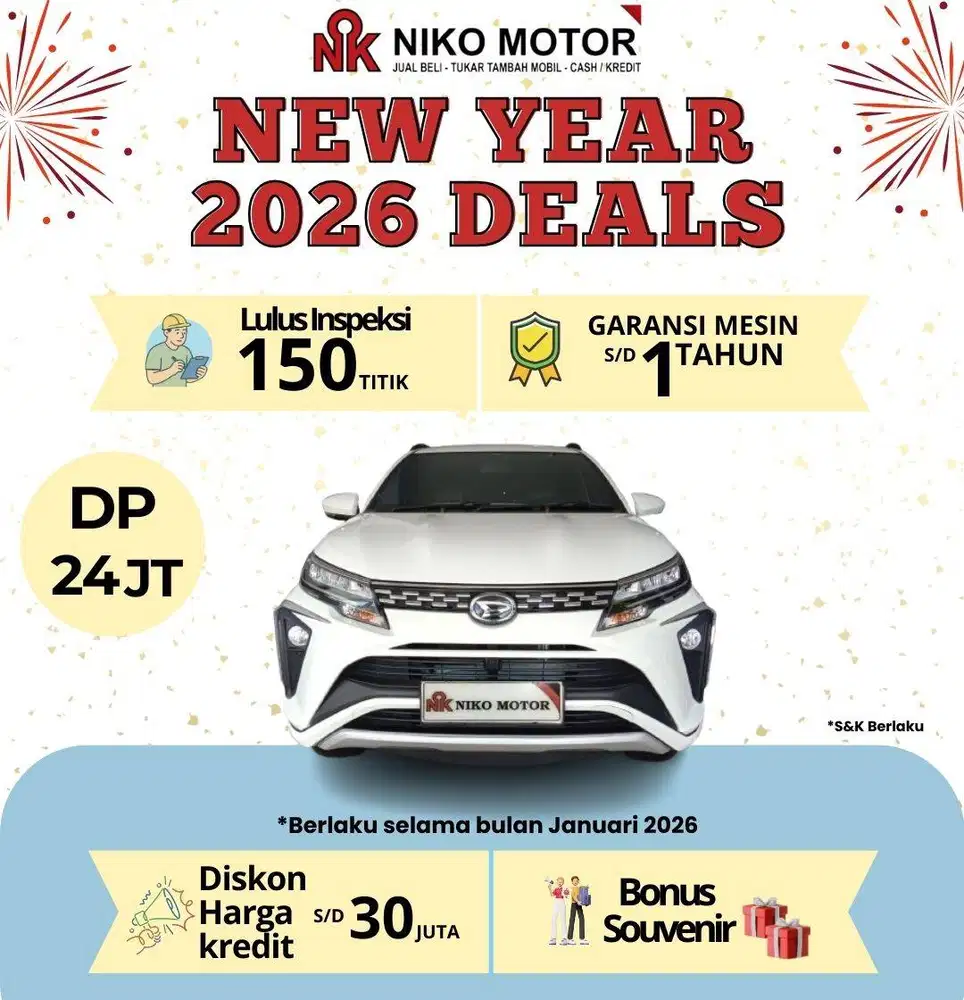 (SPT BARU KM10RB) TERIOS 1.5 R ADS 2024 MT :2023|2025