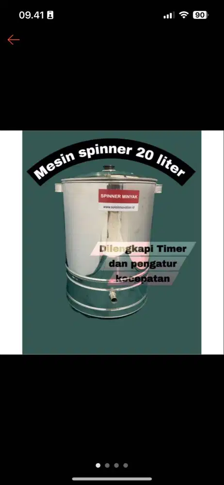 Spiner Peniris Minyak 20 Liter Spinner Mesin Peniris Minyak