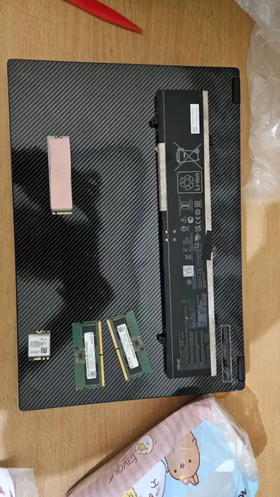 Batere batery dan mother board body copotan asus rog flow x16 GV601R