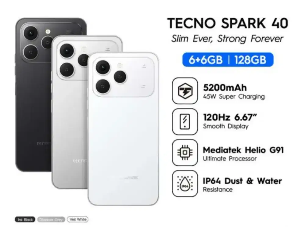 TERBARU SPARK 40 6+6/128