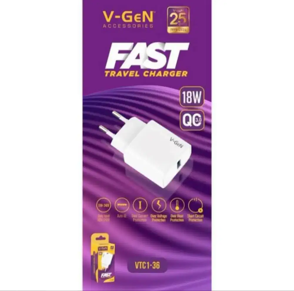V-Gen travel charger VTC1-40