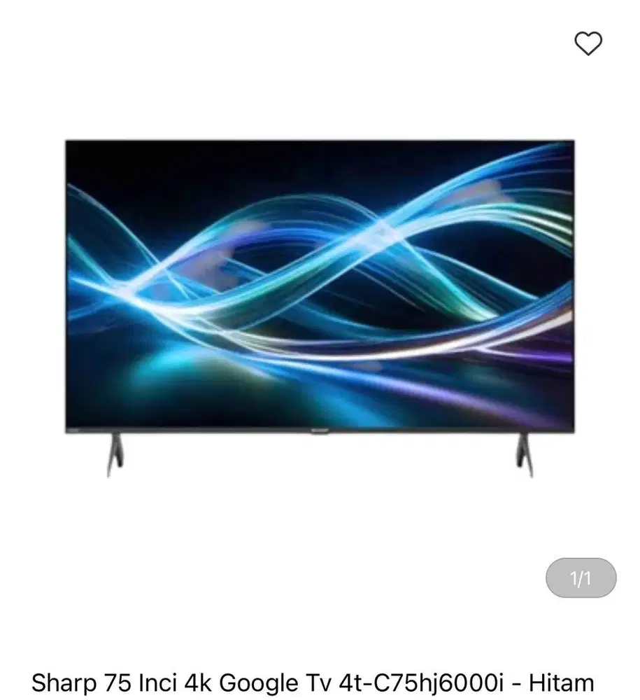 SHARP 75 inci 4k Google Tv bisa cicilan syarat KTP