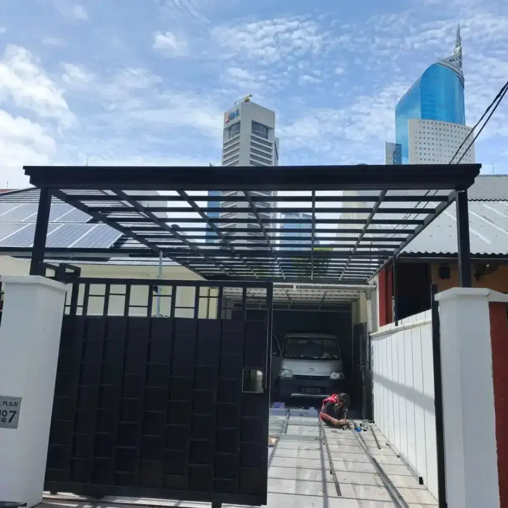 Canopi solar plat minimalis