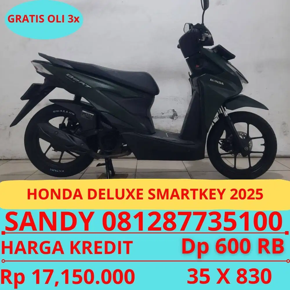 HONDA BEAT DELUXE SMARTKEY 2025 DP MURAH 600 RIBU GUYS