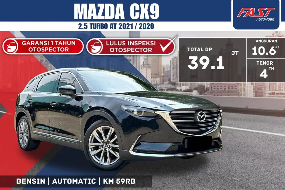 MAZDA CX9 2021 / 2020 2.5 TURBO SUNROOF KM.59RB & PAJAK PANJANG#F1ST
