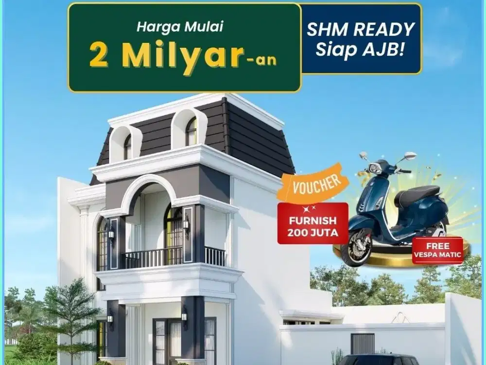 RUMAH MEWAH DALAM CLUSTER SLEMAN BELAKANG POM AMBARKETAWANG